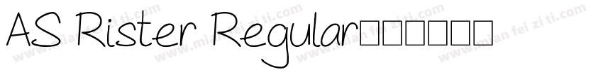 AS Rister Regular字体转换